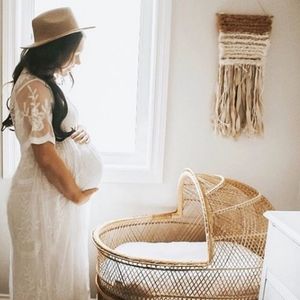 Pinkblush Cream Lace Maxi Maternity Dress